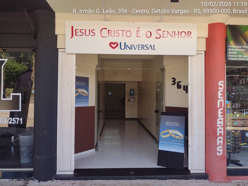 Igreja Universal GETULIO VARGAS - Rua Irmão Gabriel Leão, 364 - Centro, Getúlio Vargas - Rio Grande do Sul  - 99900000 - Brasil, 364 - Centro Getúlio Vargas - Rio Grande do Sul - Brasil