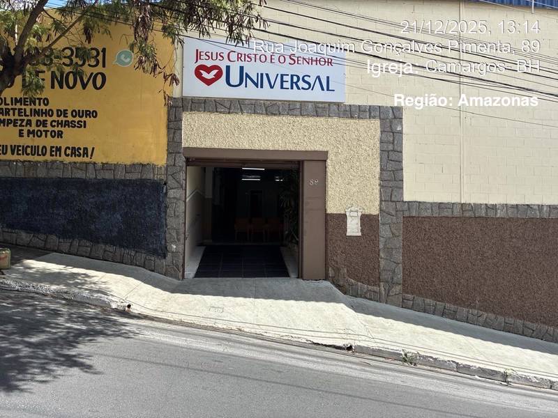 Igreja Universal CAMARGOS - RUA JOAQUIM GONÇALVES PIMENTA , 89 - CAMARGOS , Belo Horizonte - Minas Gerais  - 30520450 - Brasil, 89 - CAMARGOS  Belo Horizonte - Minas Gerais - Brasil